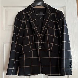 Woman’s Black and Tan Windowpane Blazer